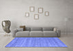 Machine Washable Abstract Blue Contemporary Rug in a Living Room, wshcon2520blu