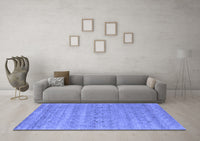 Machine Washable Abstract Blue Contemporary Rug, wshcon2520blu