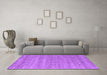 Machine Washable Abstract Purple Contemporary Area Rugs in a Living Room, wshcon2520pur