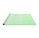 Sideview of Machine Washable Solid Emerald Green Modern Area Rugs, wshcon2521emgrn