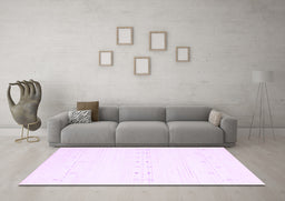 Machine Washable Solid Purple Modern Area Rugs in a Living Room, wshcon2521pur