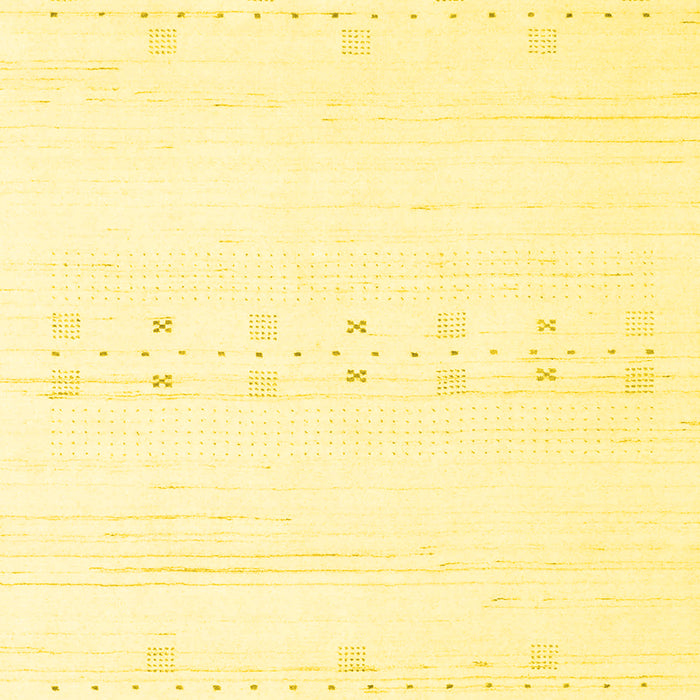 Machine Washable Solid Yellow Modern Rug, wshcon2521yw