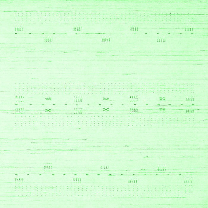 Square Machine Washable Solid Emerald Green Modern Area Rugs, wshcon2521emgrn