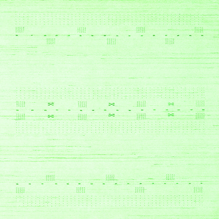 Serging Thickness of Solid Green Modern Rug, con2521grn