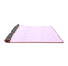 Sideview of Solid Purple Modern Rug, con2521pur