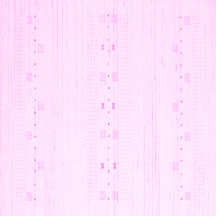 Square Solid Pink Modern Rug, con2521pnk