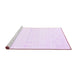 Sideview of Machine Washable Solid Purple Modern Area Rugs, wshcon2521pur