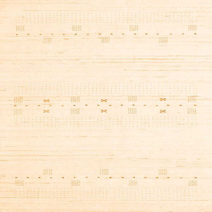 Round Machine Washable Solid Orange Modern Area Rugs, wshcon2521org