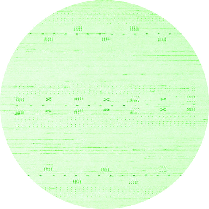 Square Solid Green Modern Rug, con2521grn