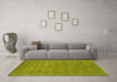 Machine Washable Abstract Yellow Contemporary Rug in a Living Room, wshcon2522yw