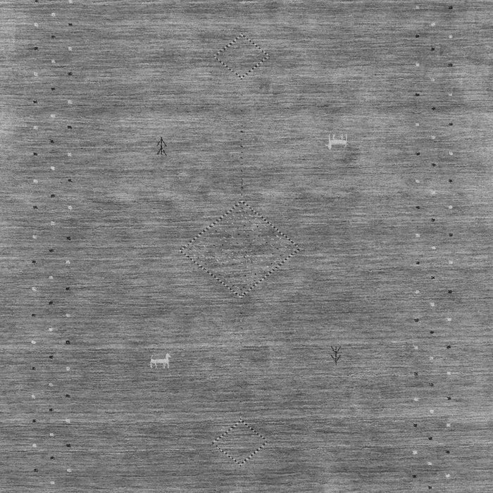 Serging Thickness of Machine Washable Abstract Gray Contemporary Rug, wshcon2522gry
