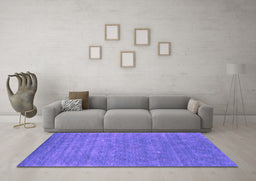 Machine Washable Abstract Purple Contemporary Area Rugs in a Living Room, wshcon2522pur