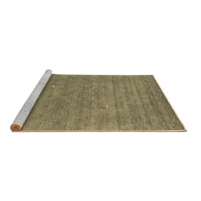Sideview of Machine Washable Abstract Brown Contemporary Rug, wshcon2522brn
