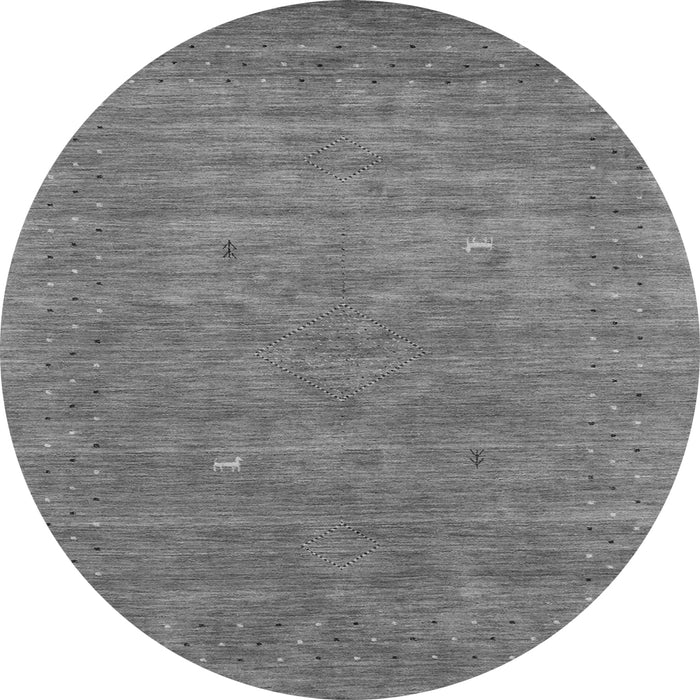 Square Abstract Gray Contemporary Rug, con2522gry