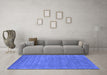 Machine Washable Abstract Blue Contemporary Rug in a Living Room, wshcon2522blu