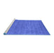 Sideview of Machine Washable Abstract Blue Contemporary Rug, wshcon2522blu