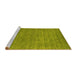 Sideview of Machine Washable Abstract Yellow Contemporary Rug, wshcon2522yw