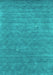 Machine Washable Abstract Turquoise Contemporary Area Rugs, wshcon2522turq