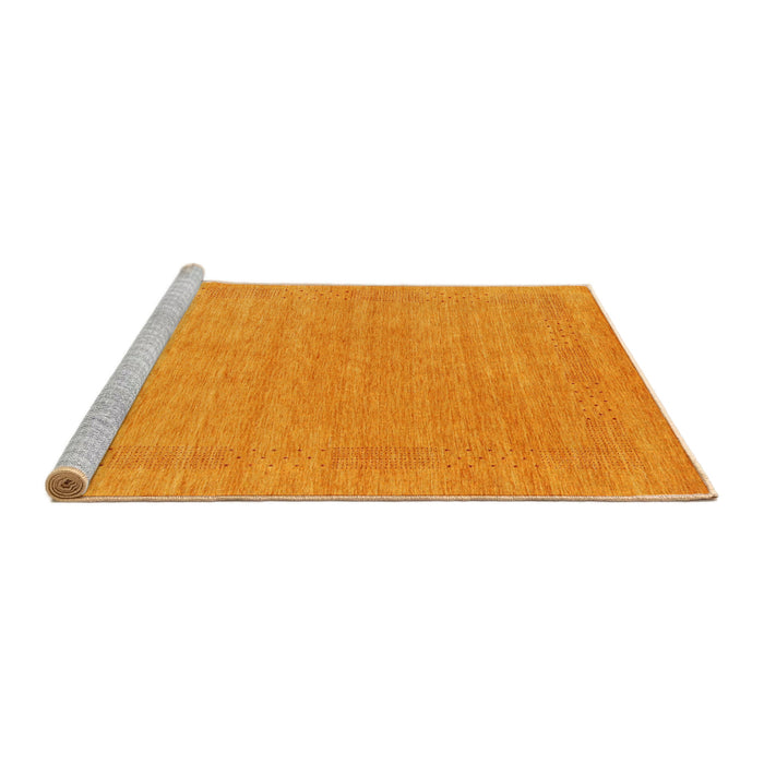 Serging Thickness of Machine Washable Contemporary Dark Orange Rug, wshcon2523