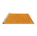 Serging Thickness of Machine Washable Contemporary Dark Orange Rug, wshcon2523