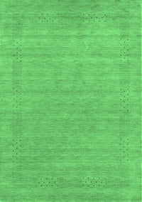 Abstract Emerald Green Contemporary Rug, con2523emgrn