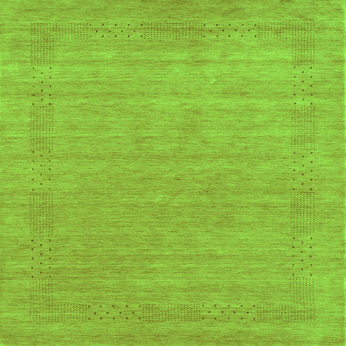 Serging Thickness of Abstract Green Contemporary Rug, con2523grn