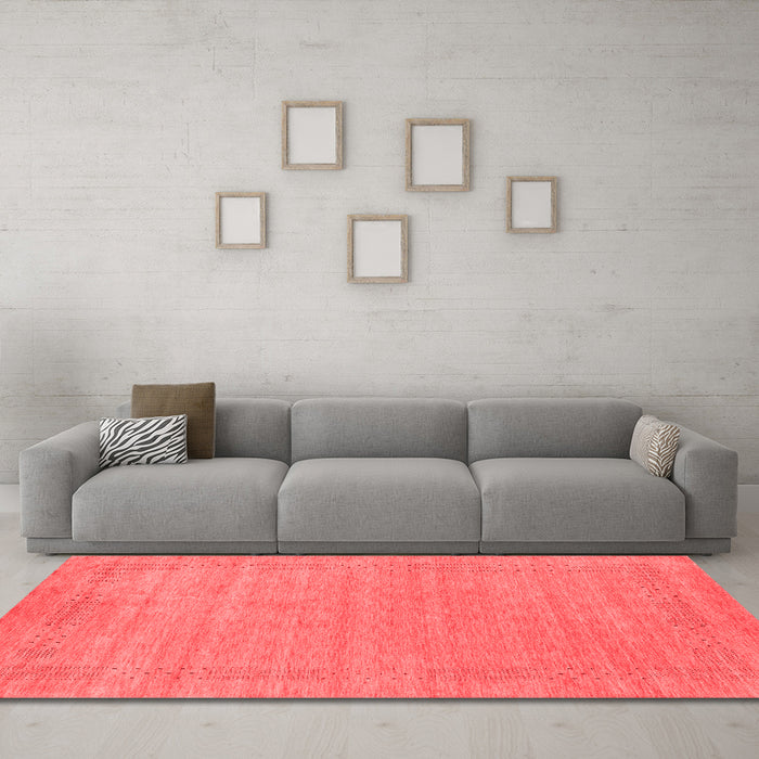 Contemporary Red Washable Rugs