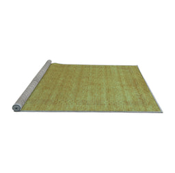 Sideview of Machine Washable Abstract Light Blue Contemporary Rug, wshcon2523lblu