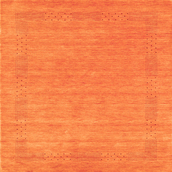 Round Machine Washable Abstract Orange Contemporary Area Rugs, wshcon2523org