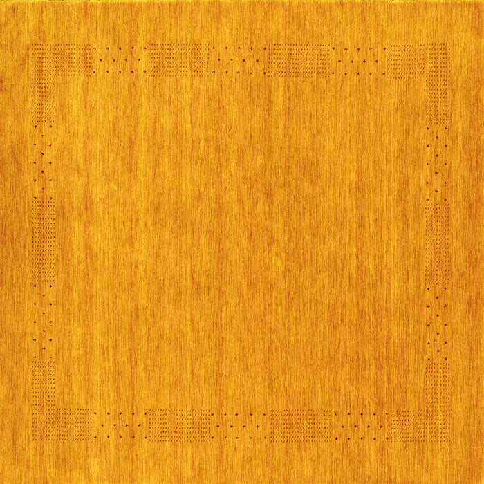 Square Abstract Yellow Contemporary Rug, con2523yw