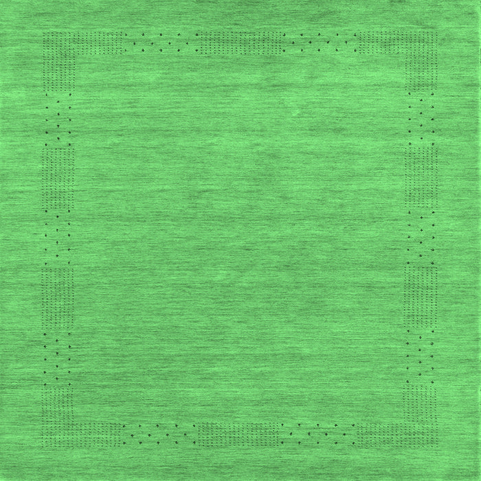 Square Abstract Emerald Green Contemporary Rug, con2523emgrn