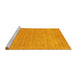 Sideview of Machine Washable Abstract Yellow Contemporary Rug, wshcon2523yw