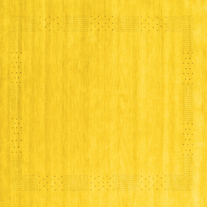 Square Abstract Yellow Contemporary Rug, con2524yw