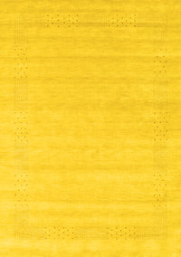 Abstract Yellow Contemporary Rug, con2524yw