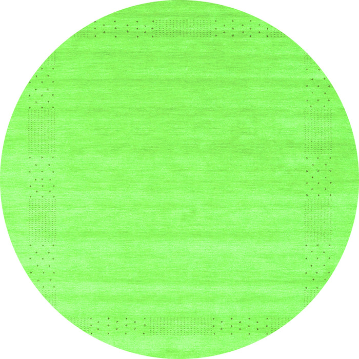 Square Abstract Green Contemporary Rug, con2524grn
