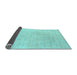 Sideview of Abstract Light Blue Contemporary Rug, con2524lblu