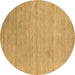 Round Abstract Brown Contemporary Rug, con2525brn