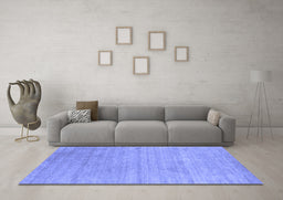 Machine Washable Abstract Blue Contemporary Rug in a Living Room, wshcon2525blu
