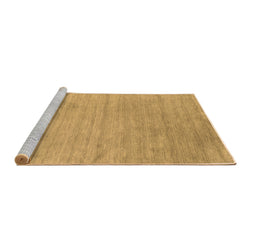 Sideview of Machine Washable Abstract Brown Contemporary Rug, wshcon2525brn