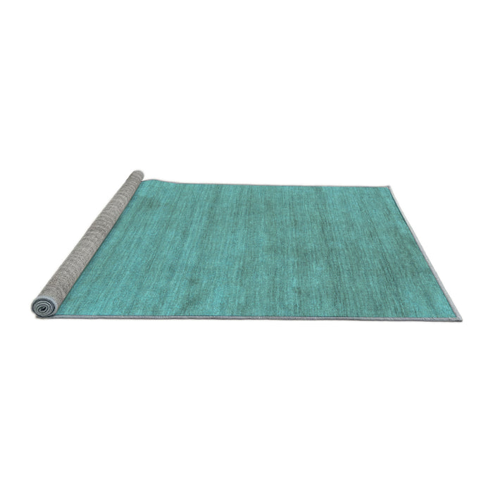 Sideview of Machine Washable Abstract Light Blue Contemporary Rug, wshcon2525lblu