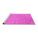 Sideview of Machine Washable Abstract Pink Contemporary Rug, wshcon2525pnk