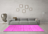 Machine Washable Abstract Pink Contemporary Rug, wshcon2525pnk