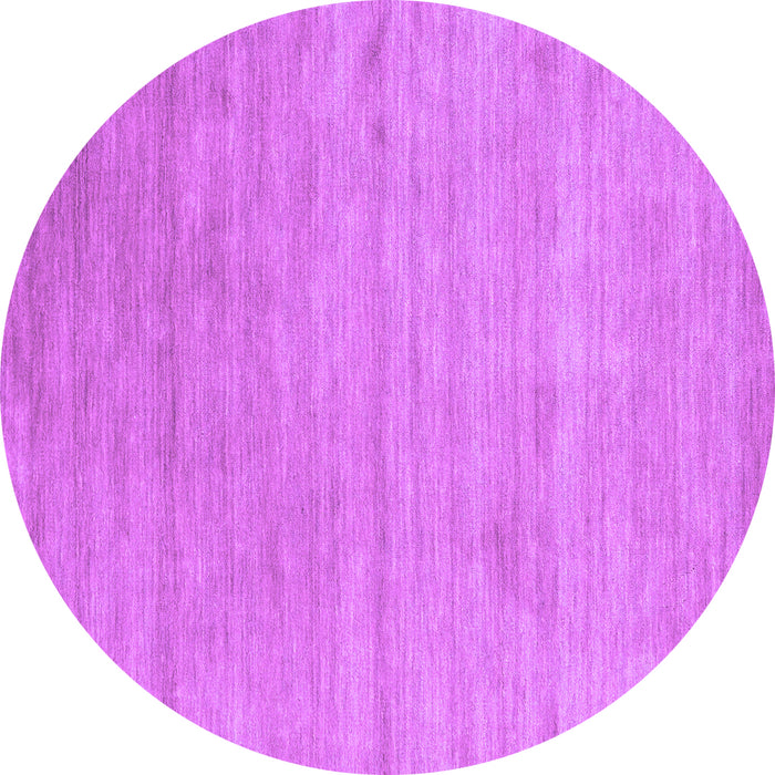 Round Abstract Purple Contemporary Rug, con2525pur