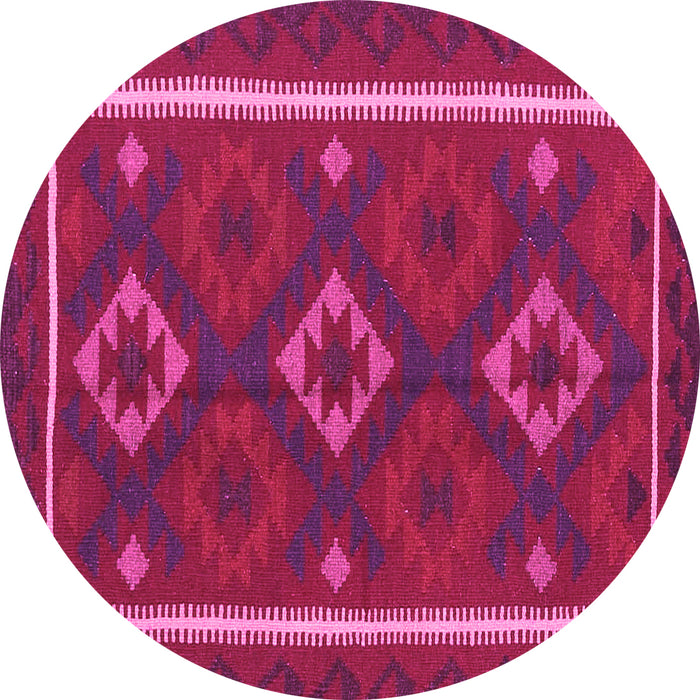 Round Oriental Pink Traditional Rug, con2526pnk