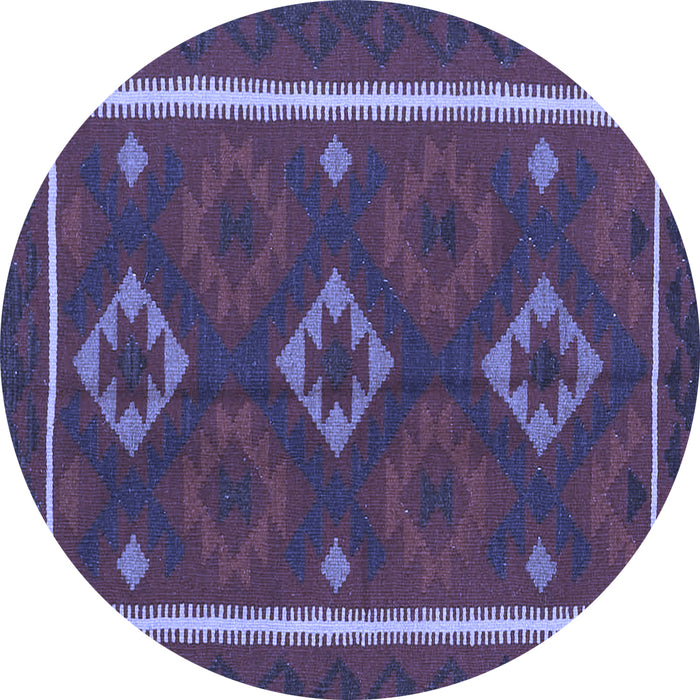 Round Oriental Blue Traditional Rug, con2526blu