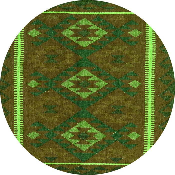 Square Oriental Green Traditional Rug, con2526grn