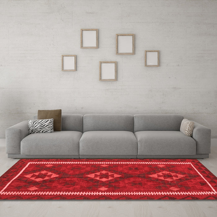 Traditional Red Washable Rugs