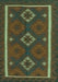 Machine Washable Oriental Turquoise Traditional Area Rugs, wshcon2526turq