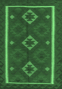 Oriental Emerald Green Traditional Rug, con2526emgrn