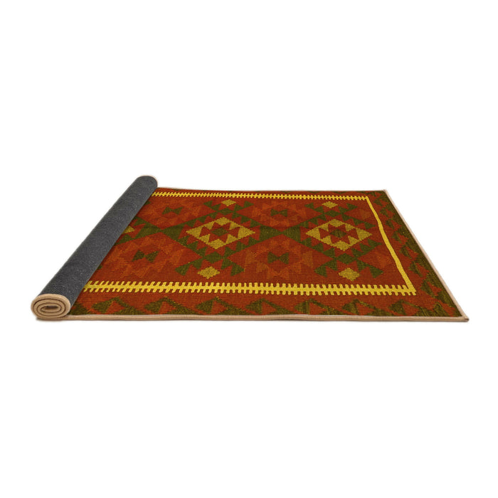 Sideview of Oriental Yellow Traditional Rug, con2526yw